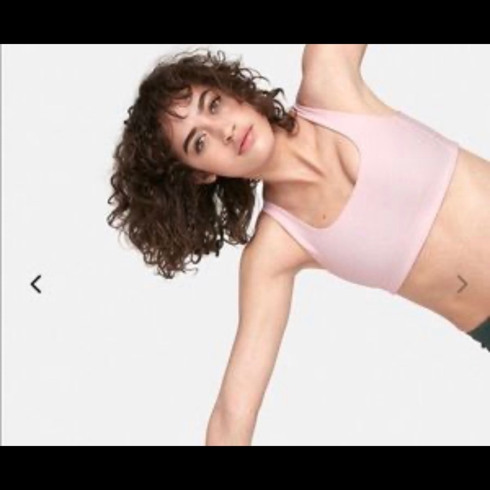 OUTDOOR VOICES DOUBLE TIME BRA IN PALE PINK